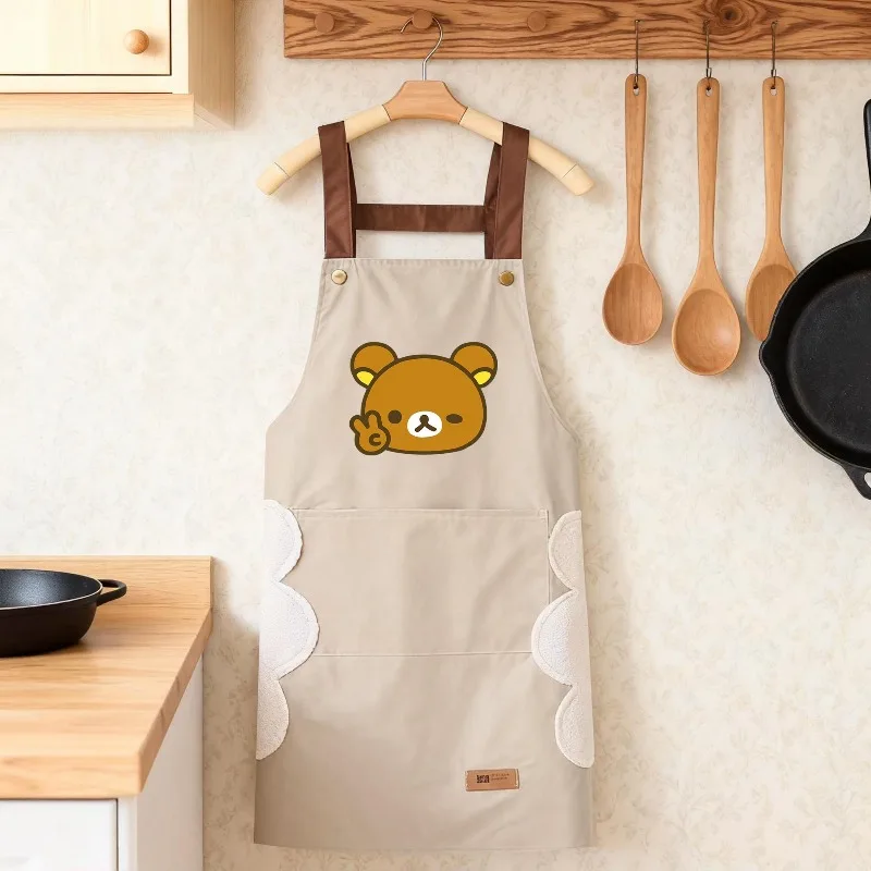 Rilakkuma kitchen apron waterproof new oil-proof cooking apron