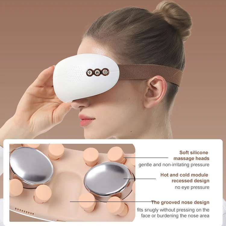 المكتبة الذكية الساخن بيع آلة تدليك العين الذكية ساخنة تهتز ضغط الهواء مدلك العين الساخنة والباردة مع 5 وضع ل