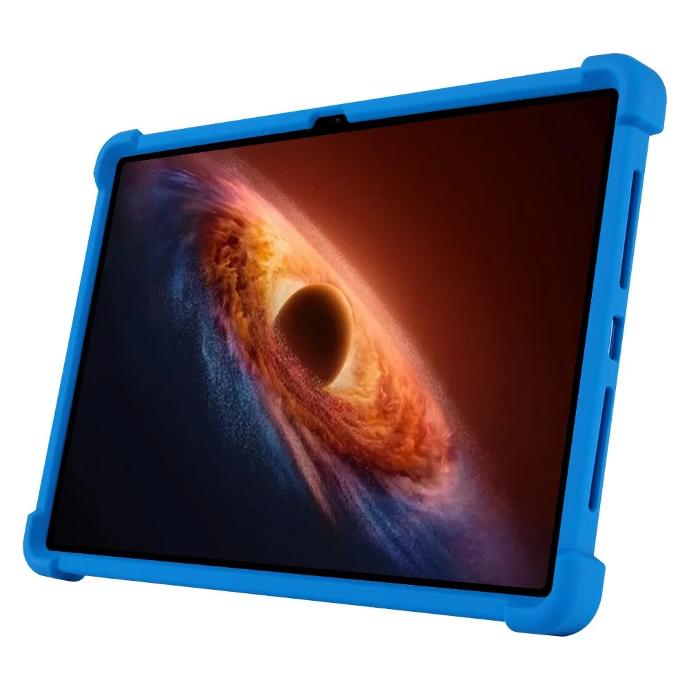 For Honor MagicPad 4 Case Adjustable Kickstand Silicone Tablet Protective Cover - Dark Blue