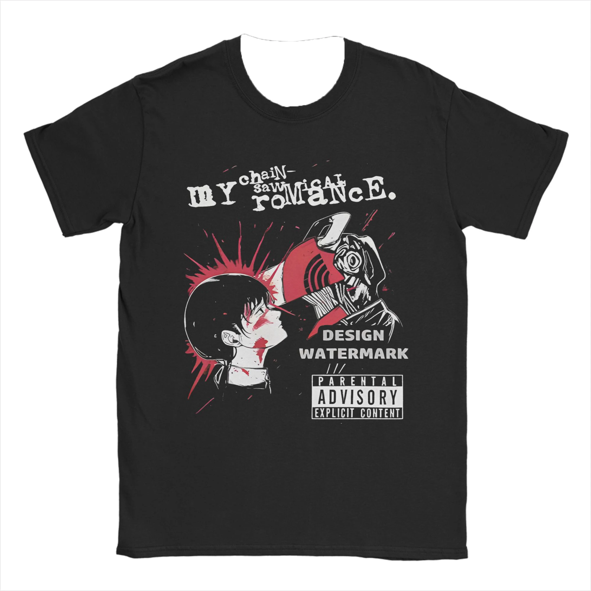 الشتاء والخريف بالمنشار تي شيرت قنبلة الشيطان Reze أنيمي النمط الياباني قميص أسود الرجال الملابس مريحة وسريعة التجفيف