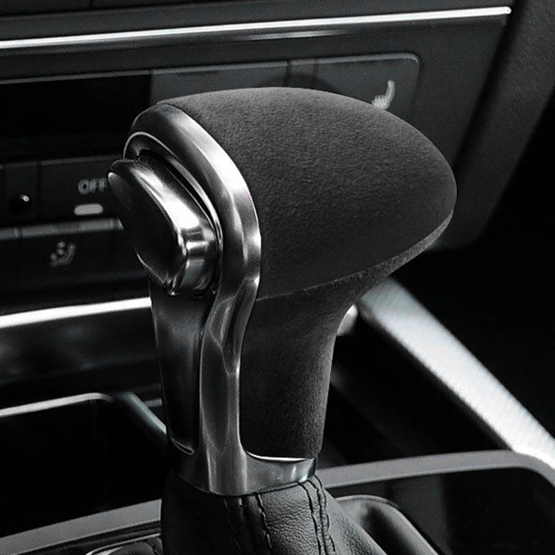 

For Audi C6 B8 4L 8R A4 A5 Q5 A6 Sport Gear Shift Knob Boot Cover Made of Alcantara Car Interior Tuning Accessories