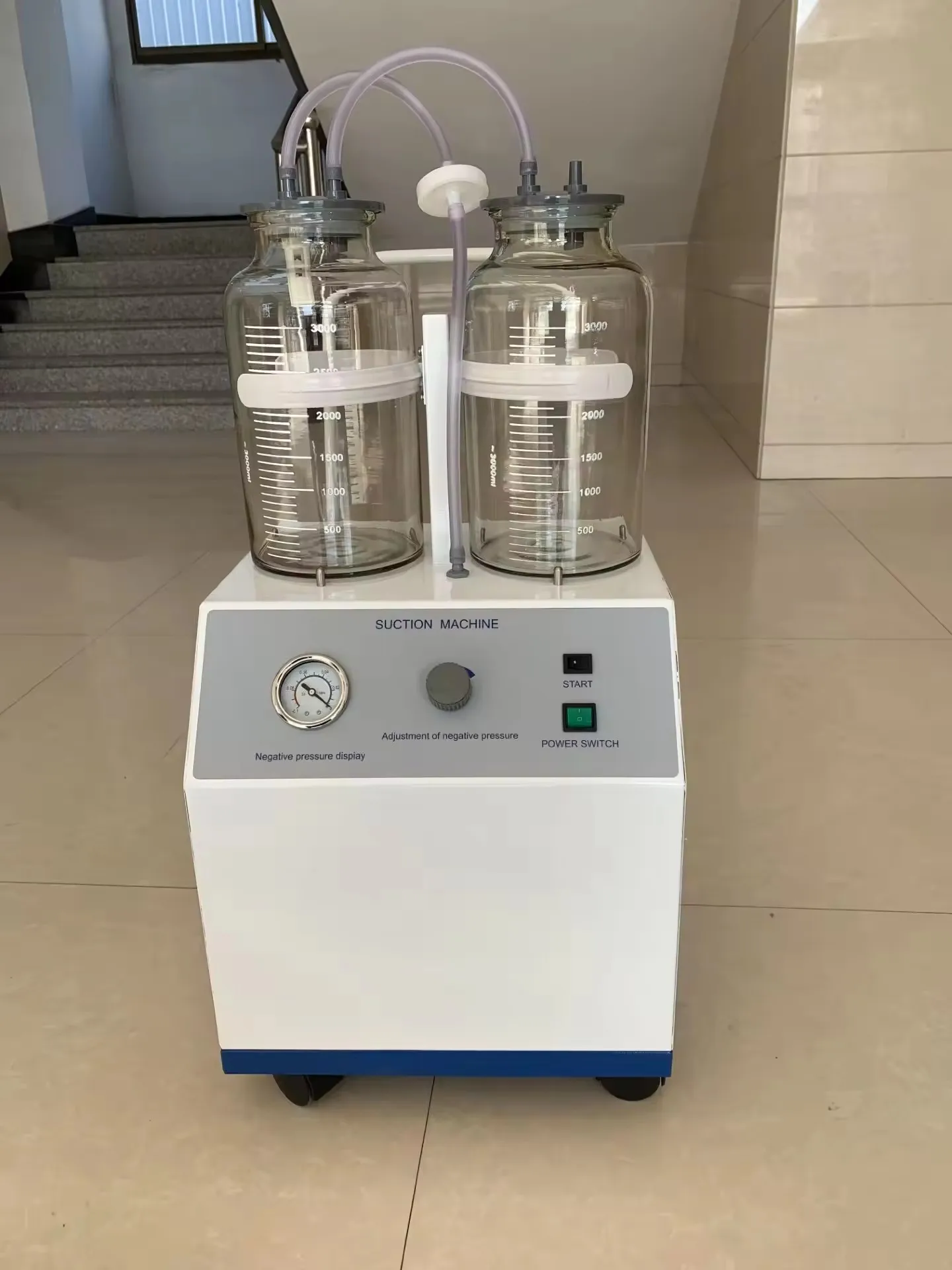 Factory Price Medical Use Electric Phlegm suc tion Apparatus 2500ml Double Bottle suc tion Machine