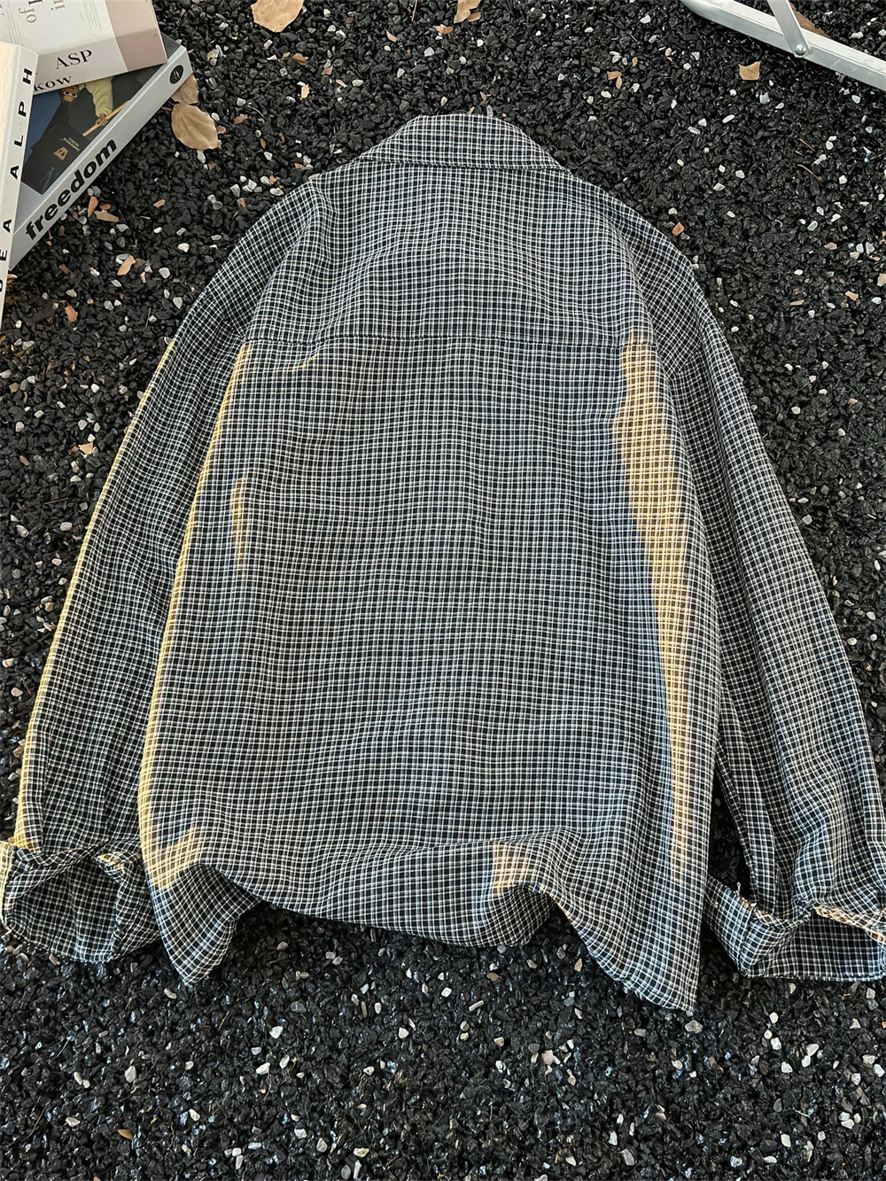 Vintage Plaid Long Sleeve Shirt Men's Casual Outerwear Button up Loose Fit Youthful Style Spring Autumn Wear Outer Layer