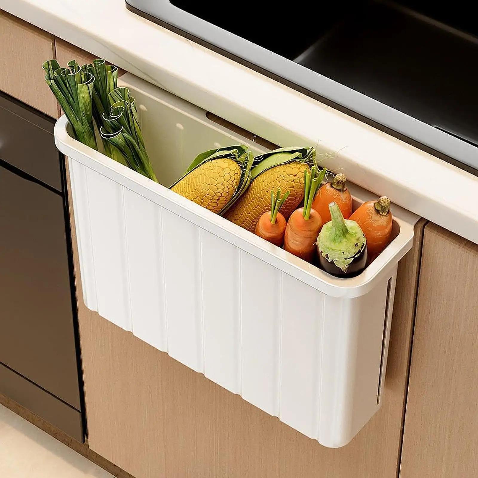 Kitchen Compost Bin, under Sink Compost Bucket for Cupboard Kitchen Narrow Space Home