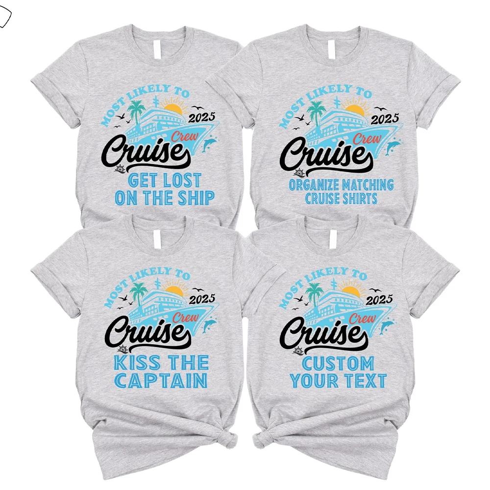 Custom Family Cruise 2025 Shirt Custom Name Shirts Family Making Memories Together Group Matching Top Daily Trendy Streetwear