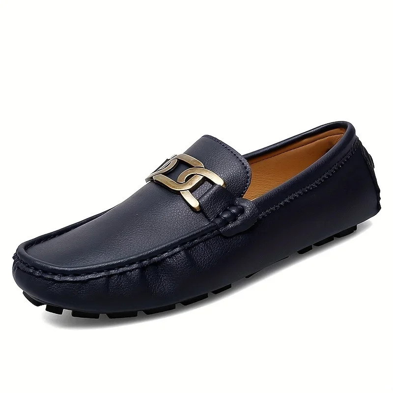 Mocassins en cuir faits à la main pour hommes, chaussures décontractées pour papa, chaussures de conduite plates, mocassins confortables de luxe, grande taille, 48