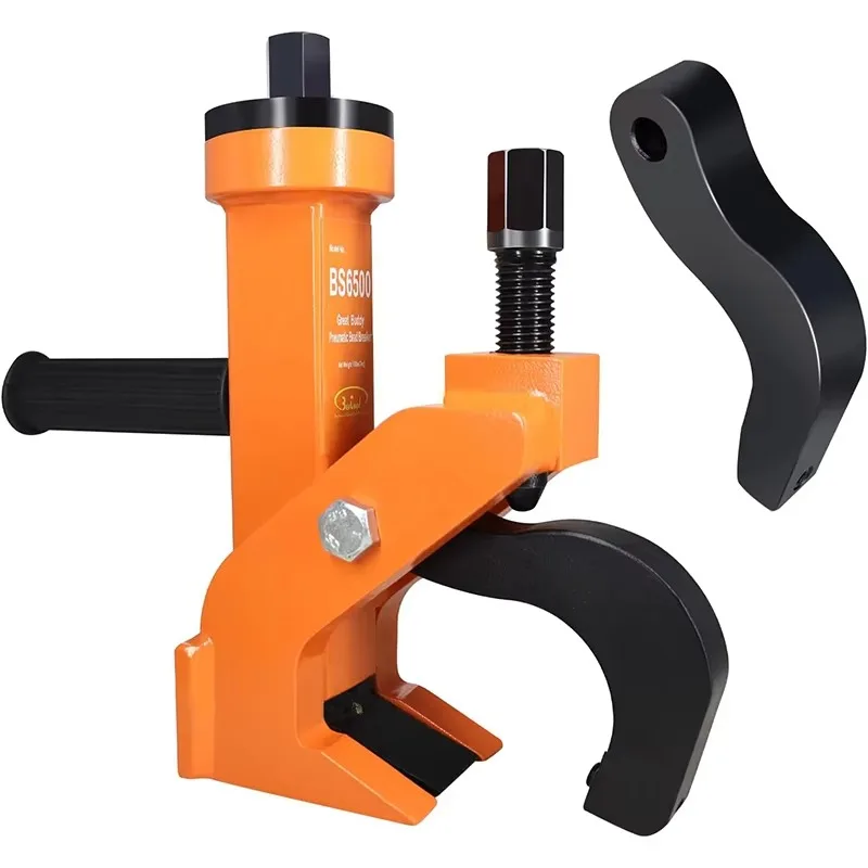 Portable tire repair tool for trucks and buses, hydraulic pneumatic truck tire replacement, bead crusher