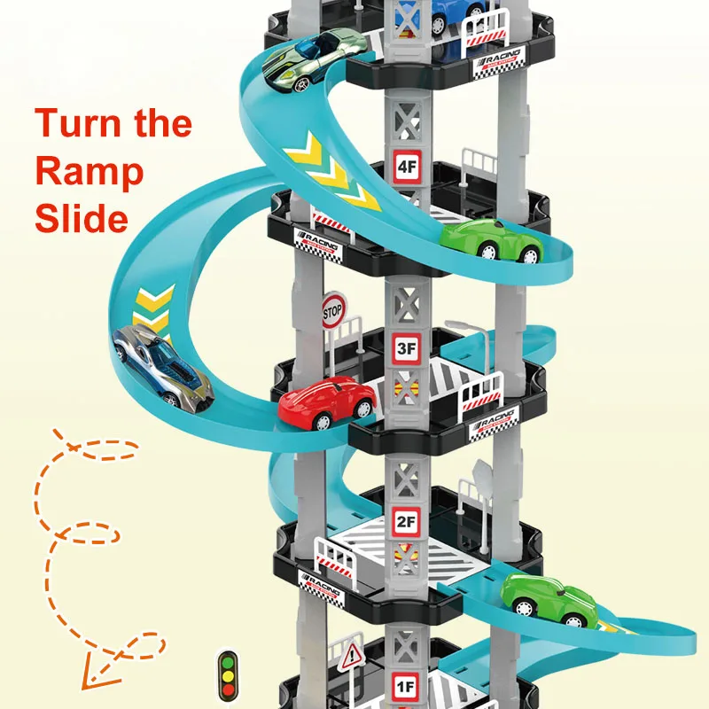 Puzzle per bambini, vagone ferroviario da tiro, giocattolo, parcheggio, costruzione di auto, assemblaggio fai da te e set di auto scorrevoli