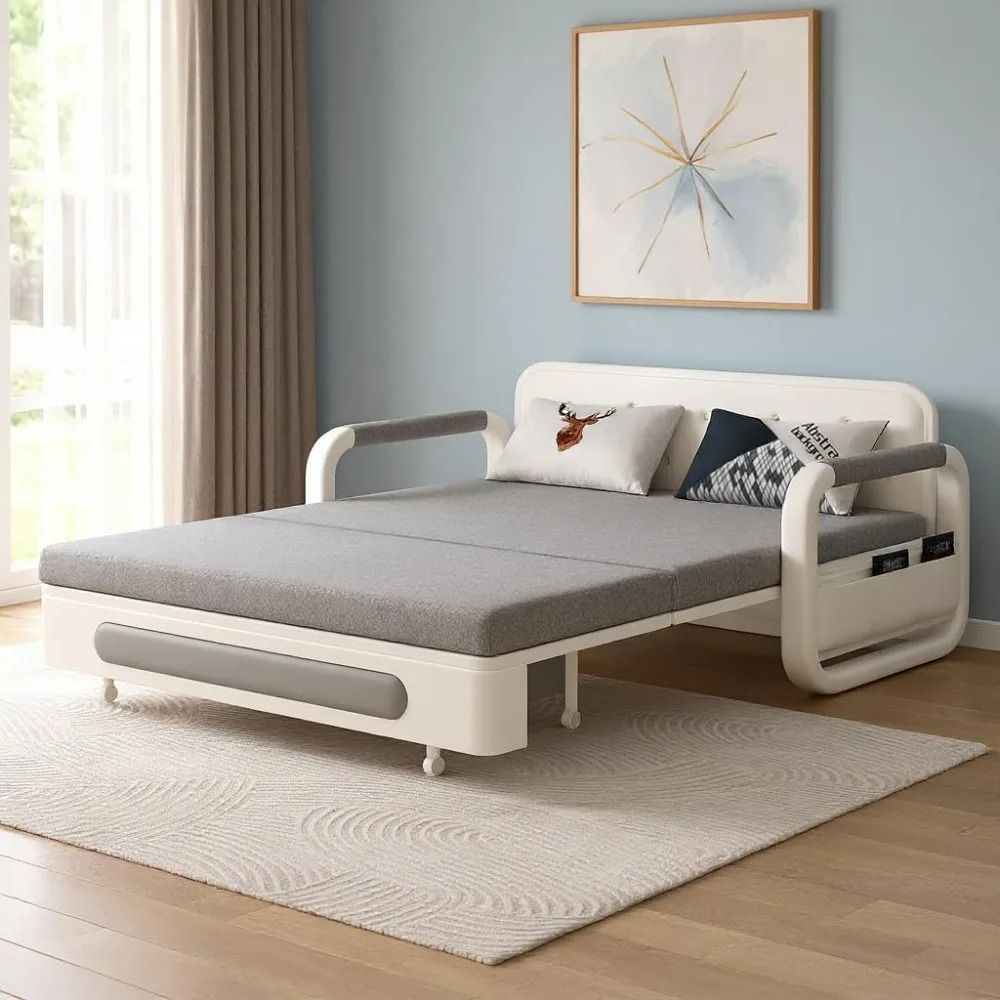 سرير أريكة قابل للسحب متعدد الاستخدامات - أريكة فوتون نائمة حديثة متعددة الاستخدامات، سرير نهاري مع دولاب، مثالي لغرفة المعيشة والمركبات الترفيهية #1