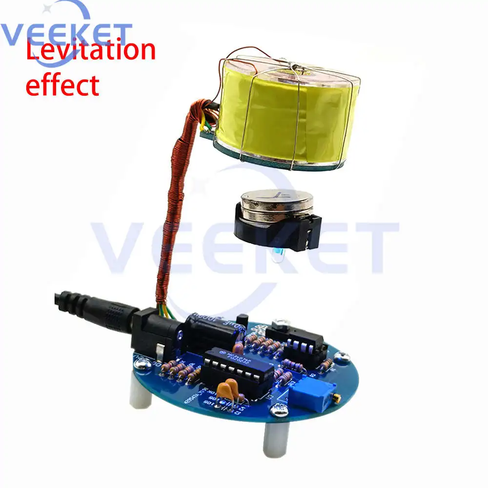 

12V 1A-2A Pull-Up Maglev Electronic Fabrication Learning Kit Smart Maglev Coil Electronic DIY Loose Analogue Circuit+Hall Sensor