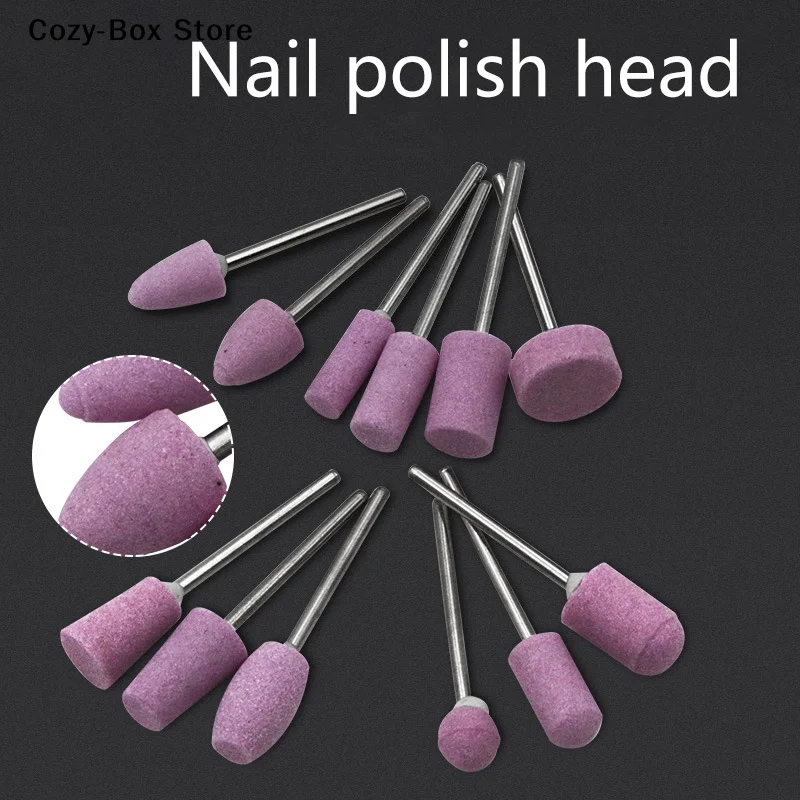 [ZY]12Pcs Abrasive Polishing Mounted Stone For Rotary Tools Grinding Stone Wheel Head Tools 2.35mm Shank Mini Nail Drill Bit Set
