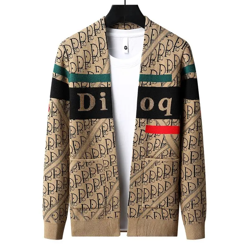 New men's jacket jacket fashion casual knitted men's jacket spring jacket cardigan