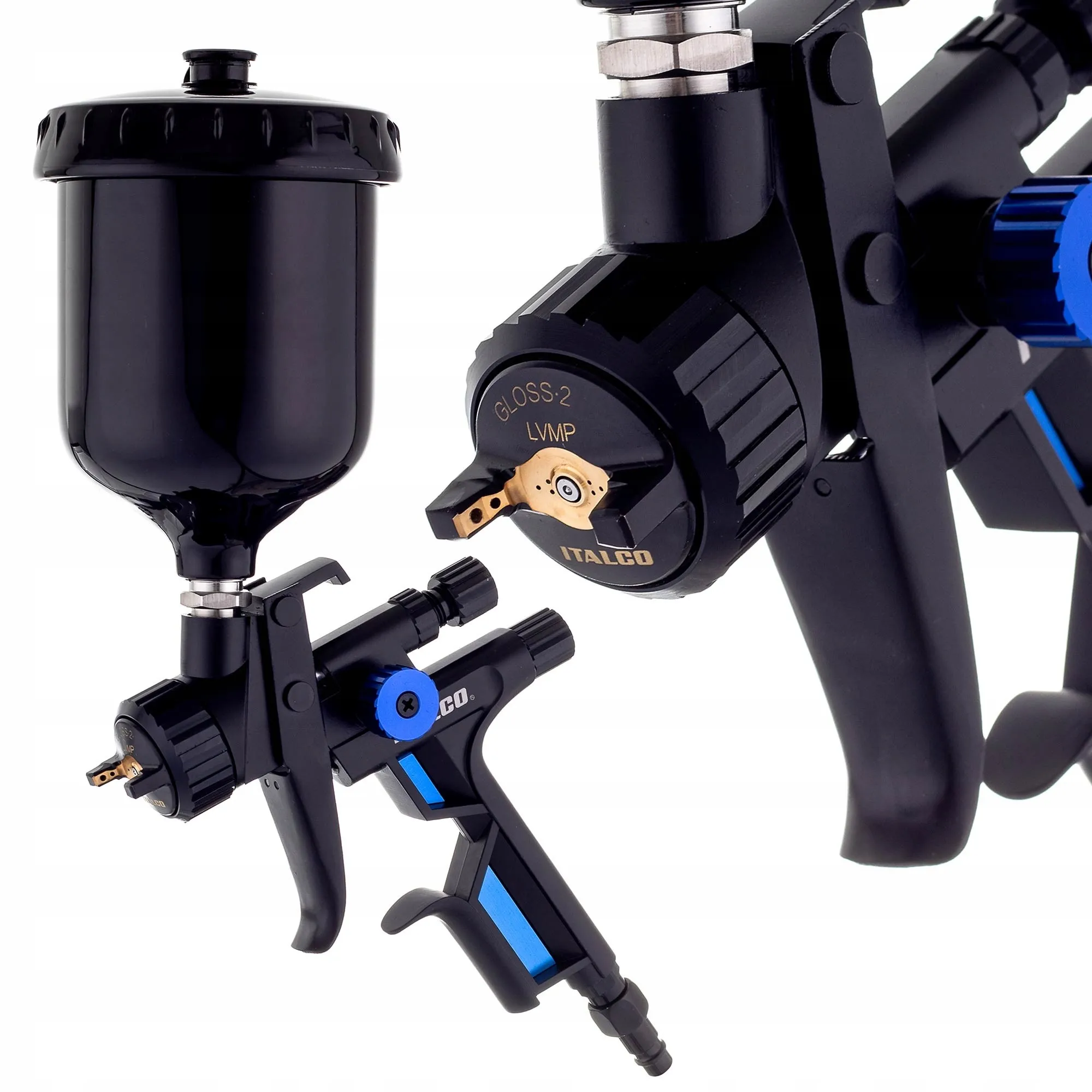 GLOSS 2 LVMP ITALCO Spray Gun 1.3mm 600ml Tank.