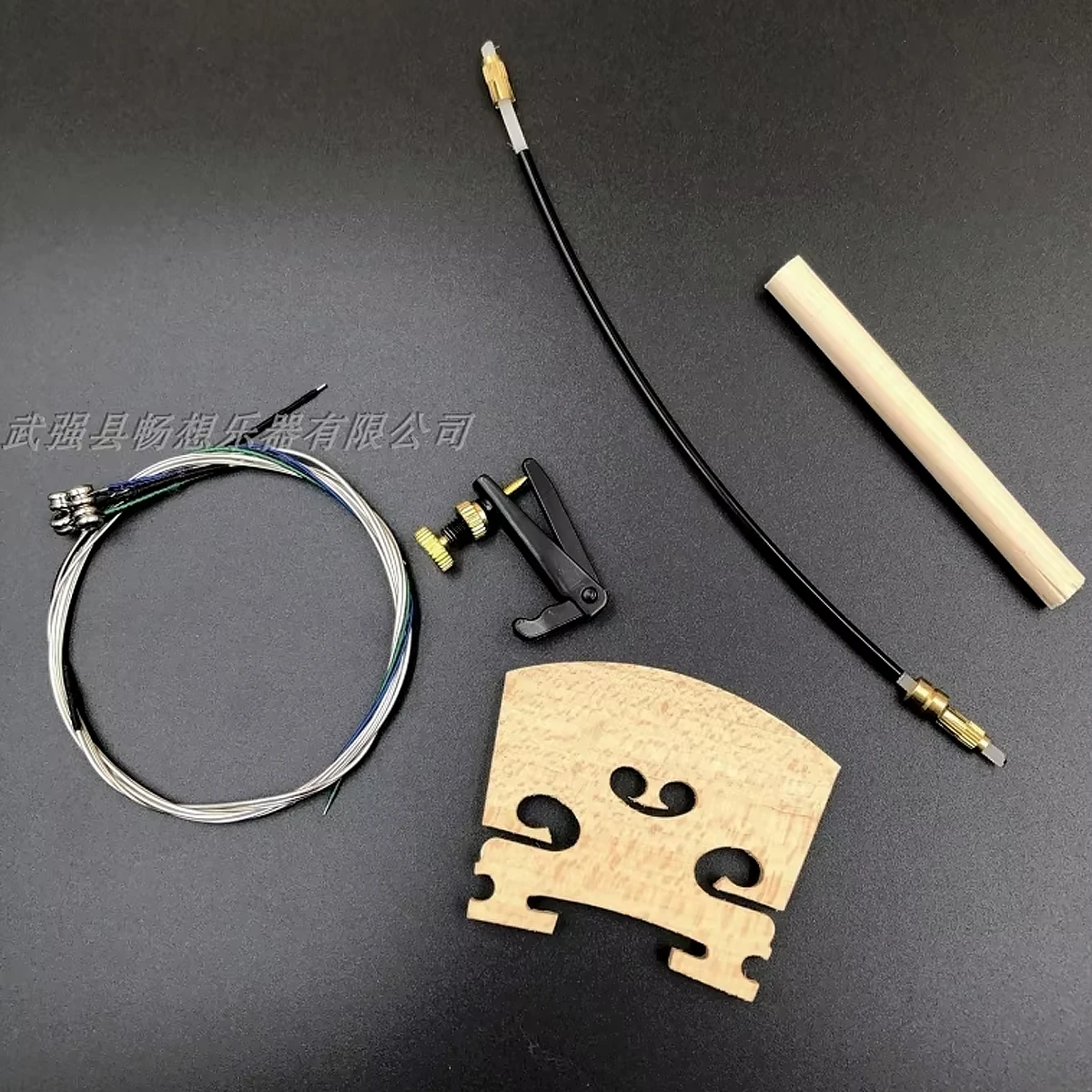 1set  4/4 3/4  1/2 1/4 Violin brings+ strings+Nylon Tailgut +Fine Tuners+Sound Post Fiddle Parts accessories