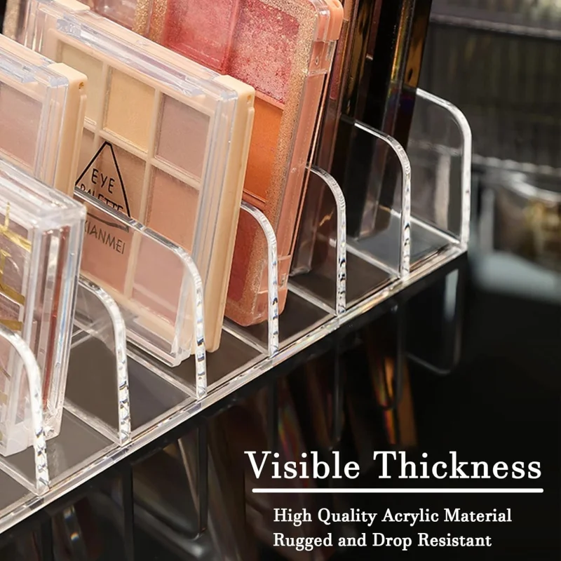 7-Gitter Acryl Lidschatten-Palette Organizer Kosmetik Make-up Display Tablett Fach Aufbewahrungsbox Desktop-Halter Organizer Werkzeuge