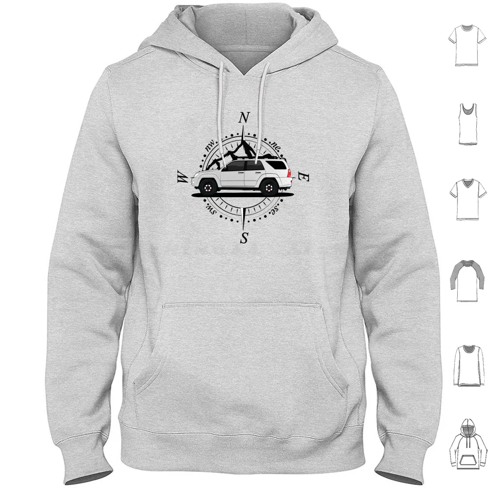 4th Gen 4runner Hoodie Cotton Long Sleeve 4runner 4x4 Yota Off Road Tacoma Trd Vintage 4 Runner Tundra Camry Land Cruiser Sr5