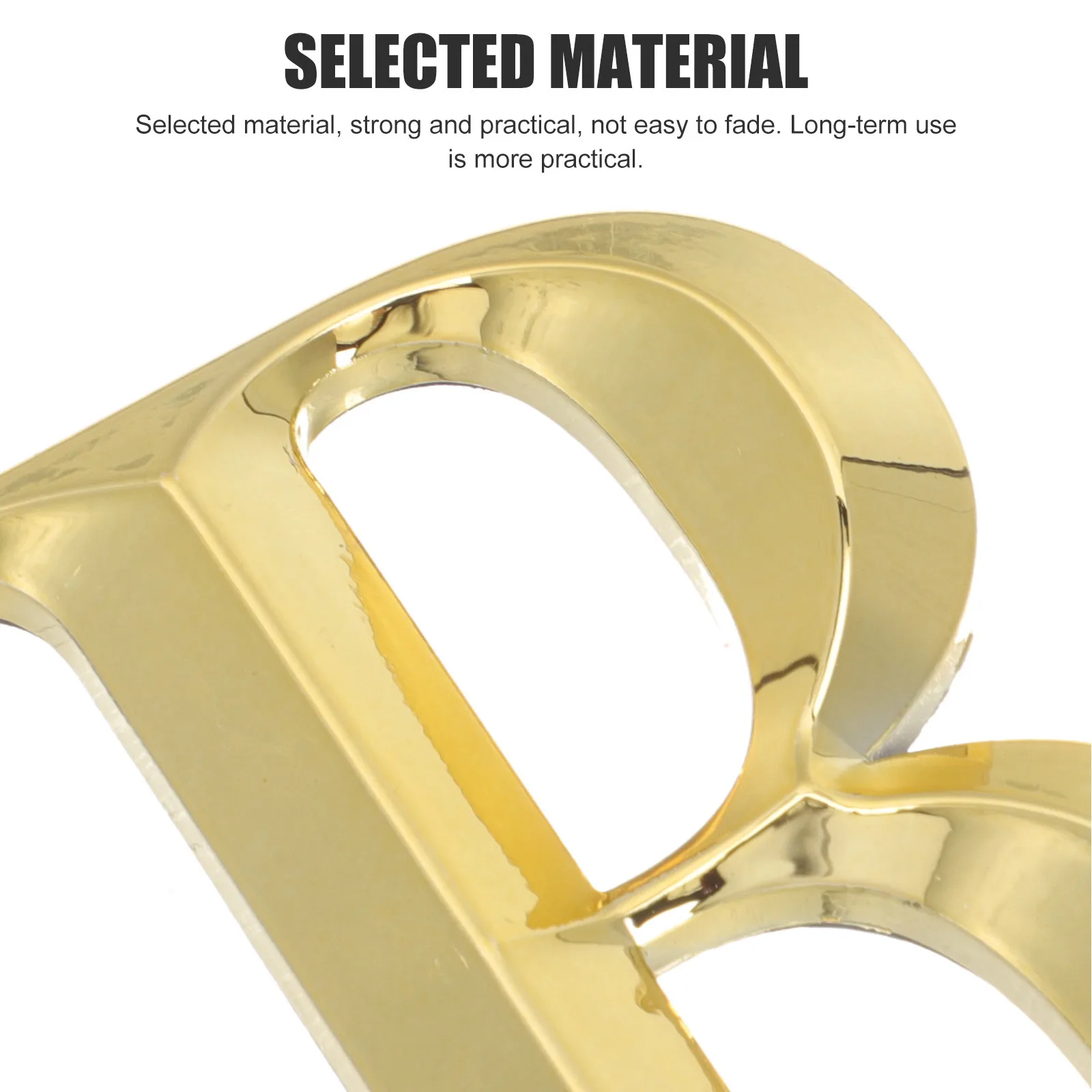 

6Pcs Practical Alphabet Door Decals Resin Durable Letters for Home Hotel Office Mailbox Address Stickers A-F Alphabet Decals