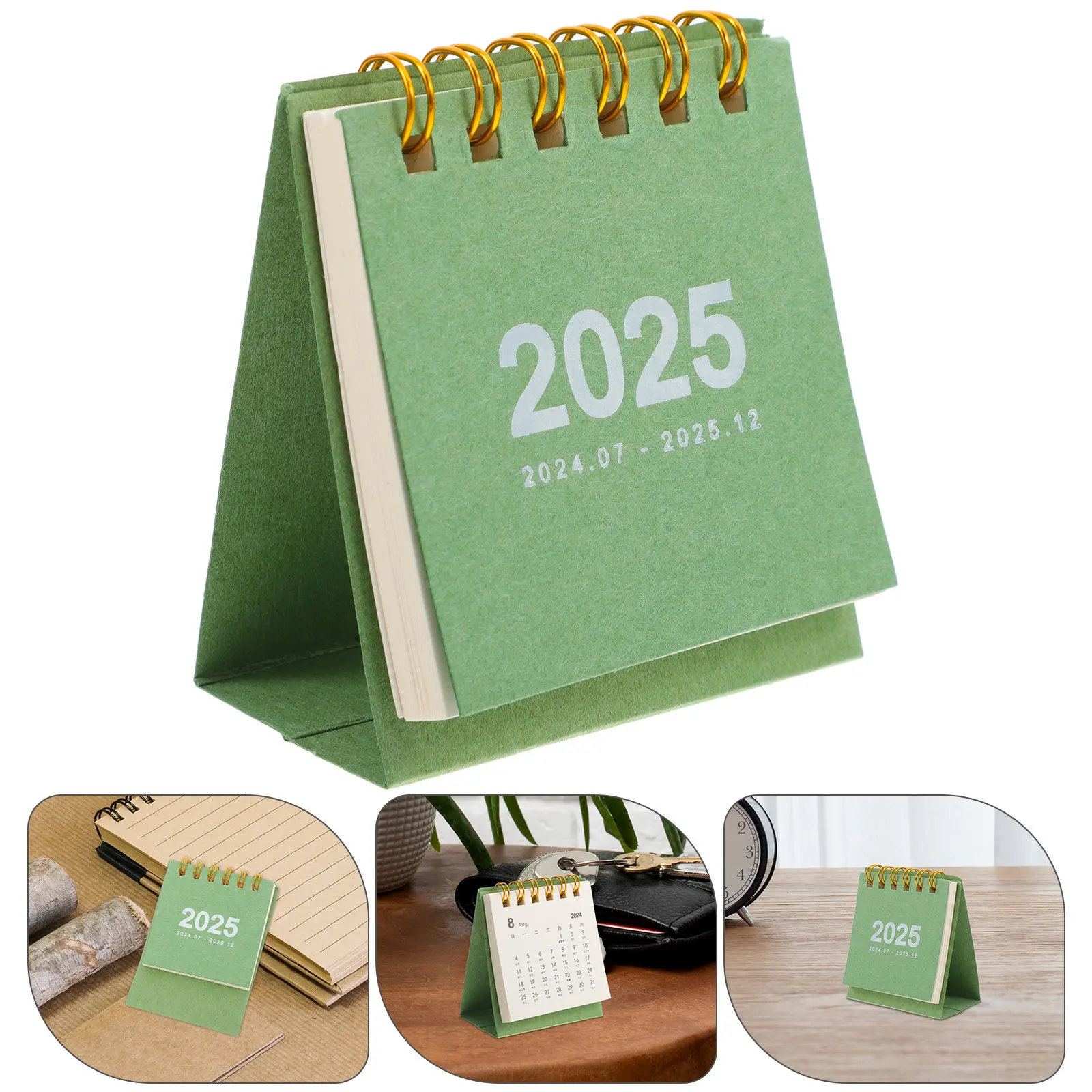 

Mini Desk Calendar Spiral Design Small Desktop Standing Monthly Office Decor Cute Calendar for Women Classroom 2025