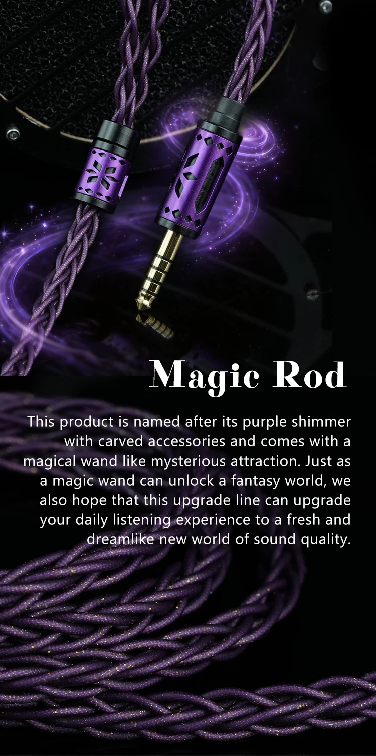 GYVIISI GVS-38 Magic Rod 8-adriges Silberfolien-HIFI-IEM-Kopfhörer-Upgrade-Kabel 2,5/3,5/4,4 mm 2Pin für EPZ 550 In-Ear-Kopfhörer – Detail 3