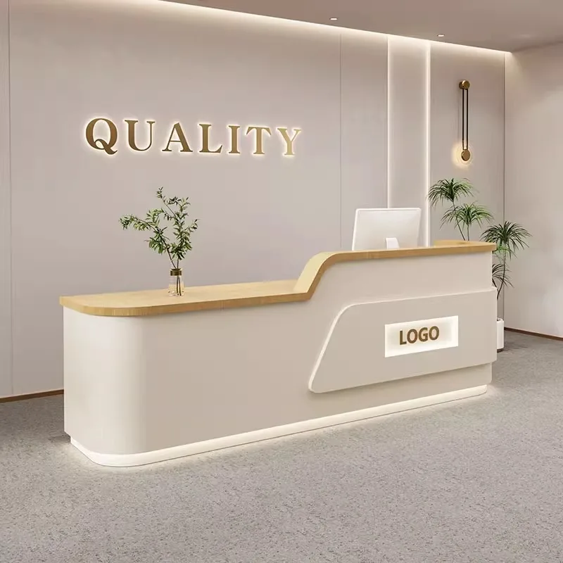 Cream style cash register training class, early education front desk, reception desk, light luxury beauty salon, cash register