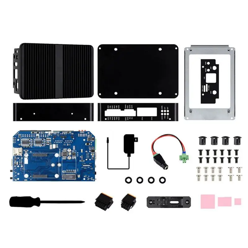 

Эффективный промышленный компьютер для Raspberry Pi CM5 с гигабитным 2.5G двухпортовым интерфейсом, поддержкой сетей 4G/5G, безвентиляторный мини-ПК, EU-разъем