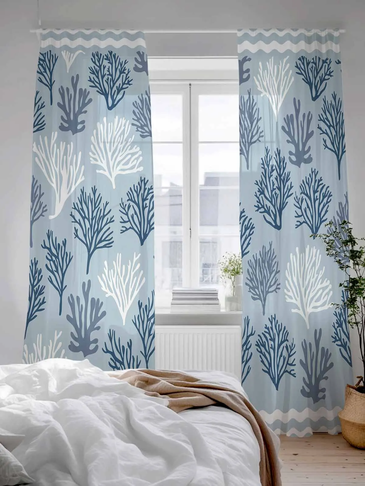 

Акварельные коралловые рябь, тюлевые прозрачные шторы для гостиной, спальни, кухни, украшения, вуаль, шторы из органзы