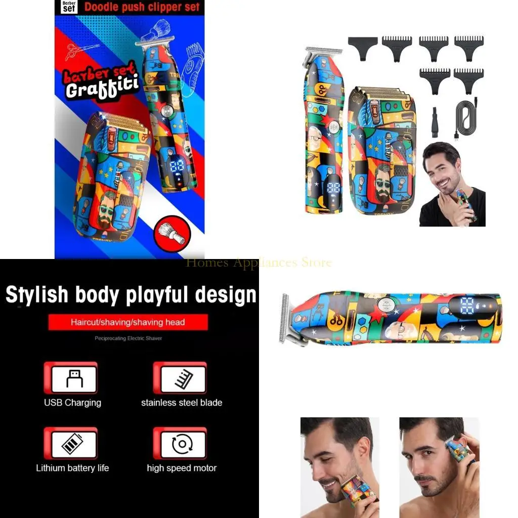 

D0AB Shaver Hair Trimmer Electric Clippersfor Men Beard RazorsHaircut Cutting Machine