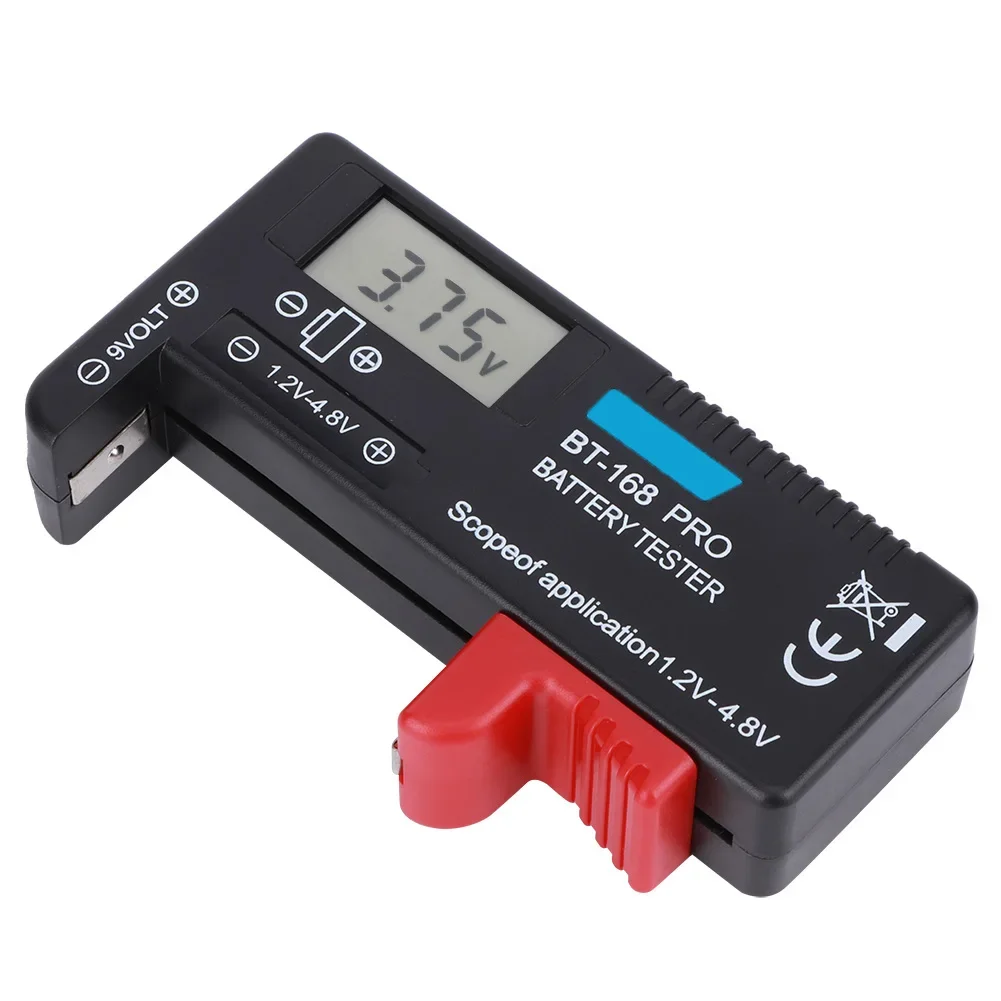 1.2V‑4.8V Battery Tester BT‑168PRO Digital LCD Battery Tester 1.2V‑4.8V Battery Checker for Small Batteries Button Cell