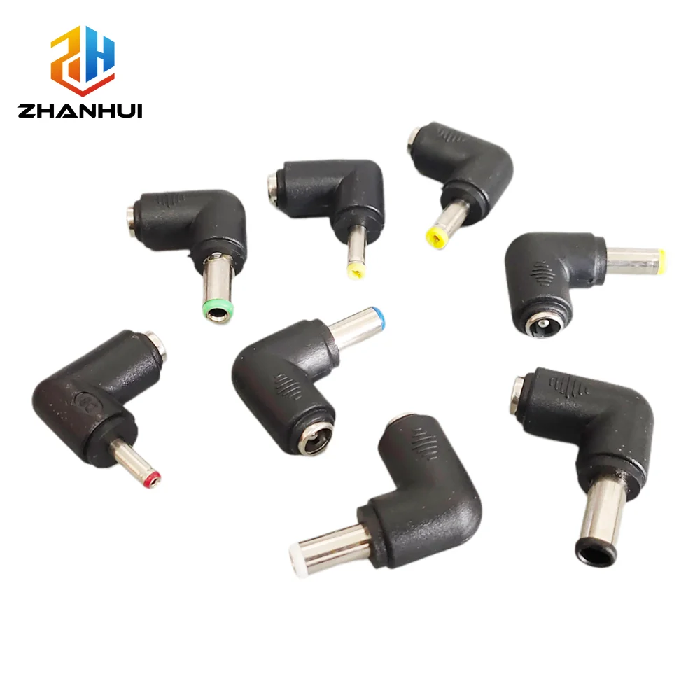 1/2/5PCS Right-Angle DC 5.5*2.1 Female Socket Converter Cord, Multi Size Male DC Power Plug 3.5x1.35 to 6.3x3.0mm