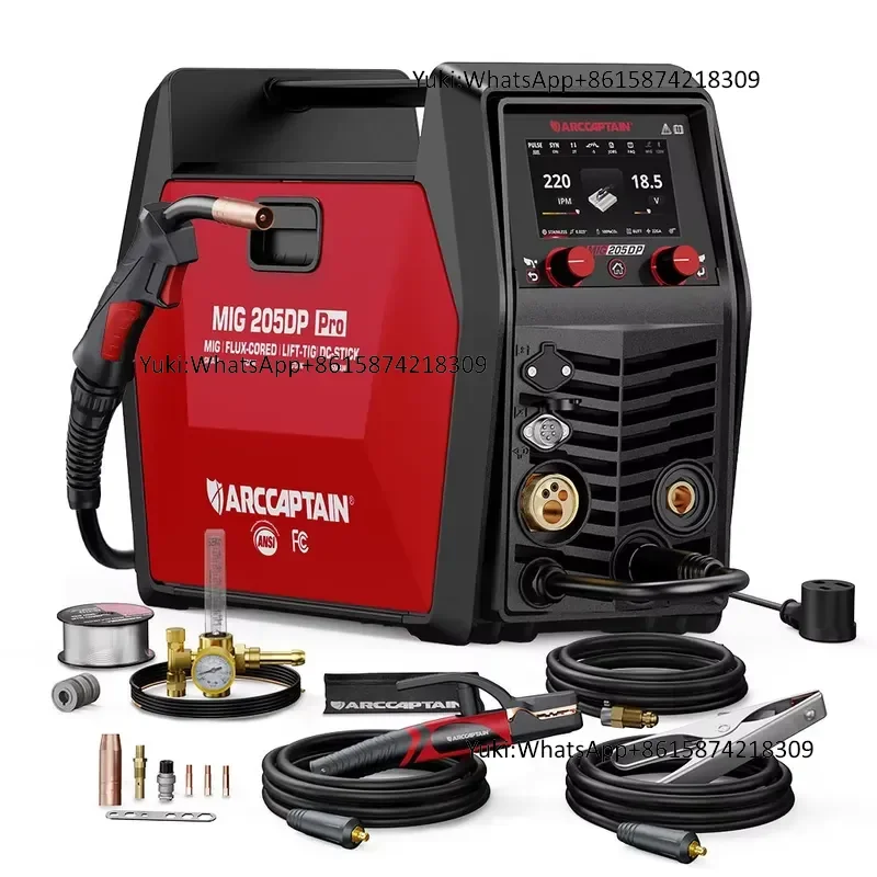 MIG205DP PRO Double Pulse MIG Welder Aluminum Welding Supports All in One MIG Welding Machine Wholesale