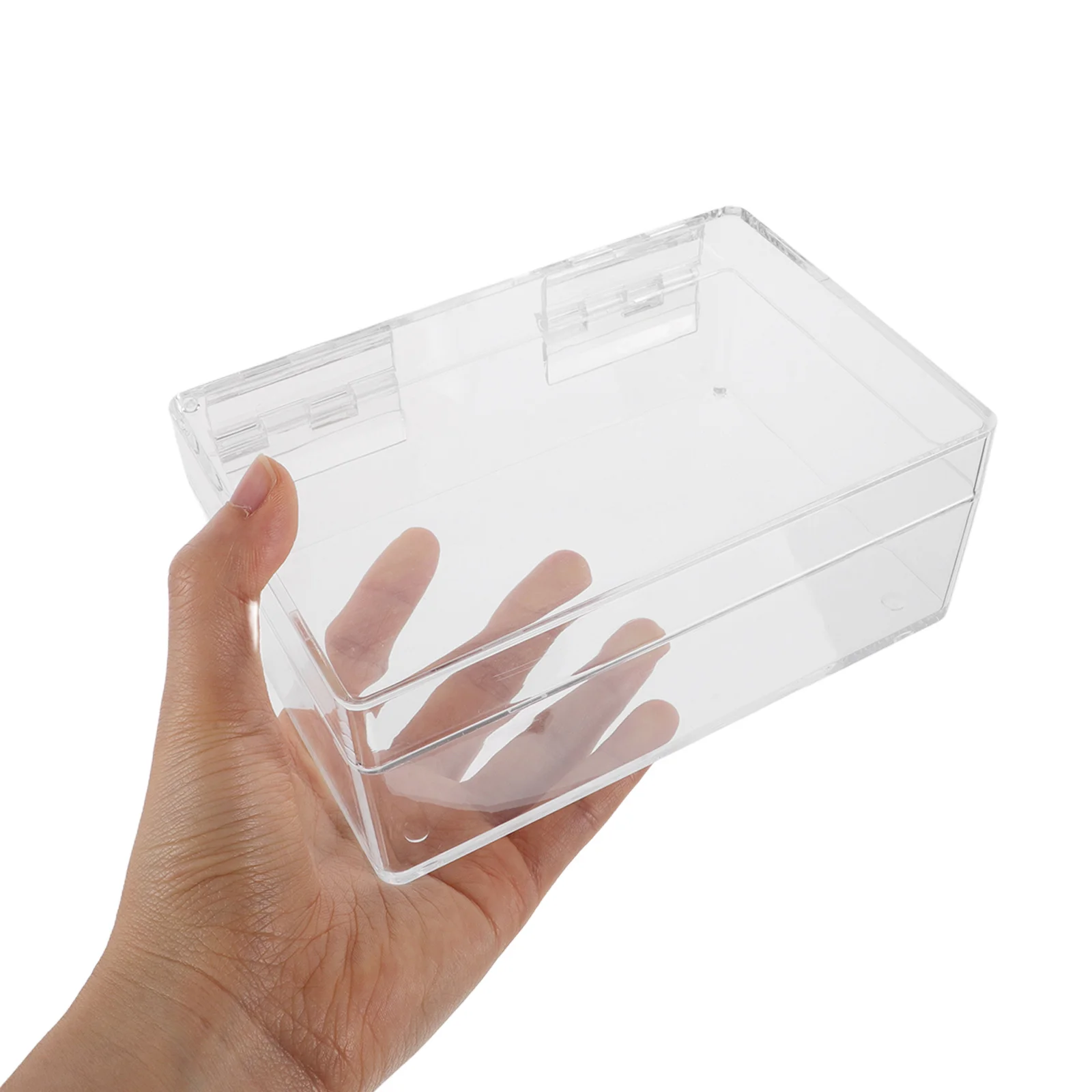 

Small Clear Acrylic Storage Box With Lid Transparent Jewelry Organizer For Beads Crafts Greeting Cards Chocolate Photo