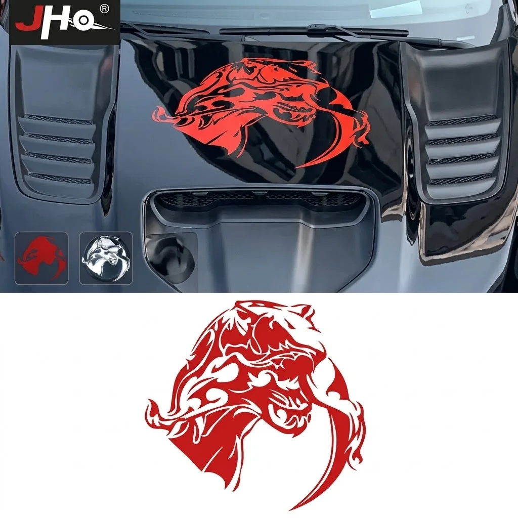 JHO Hood Sticker For Dodge Ram 1500 TRX 2025 Hellcat Style Front Bonnet Decal Vinyl Graphic Exterior Decoration Accessories view 2