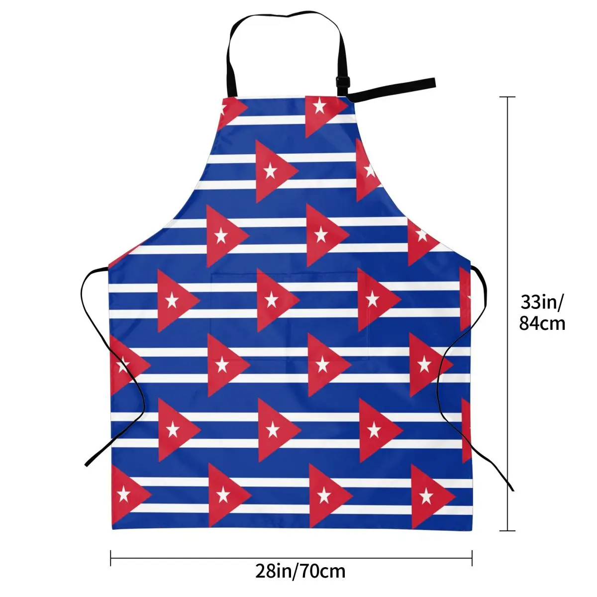 Cuba Cuban National Flag 3 Aprons Chef Cooking Cuisine Tablier Waterproof Bib Kitchen Cleaning Pinafore for Women Men Gardening