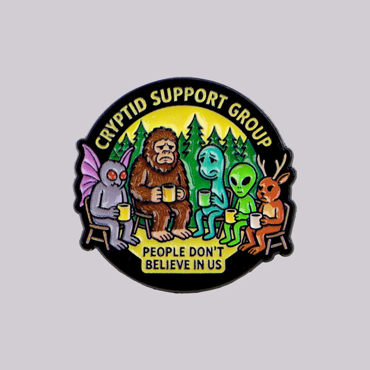 Mysterious Creature Quotes Enamel Pin Cute Alien Brooch Pines Lapel Pins Badge Clothing Accessories Fashion Jewelry Gifts