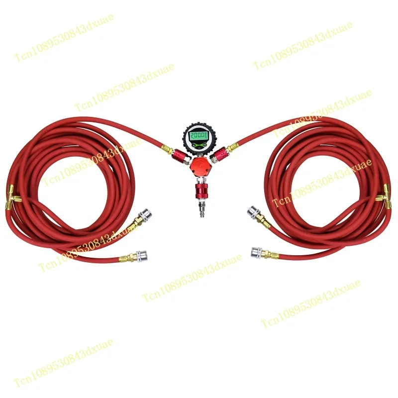 Offroad 4x4 4-Tire Inflator Deflator System Kit with Digital Gauge 4-Way Air Hose Tire Inflation And Deflation Set
