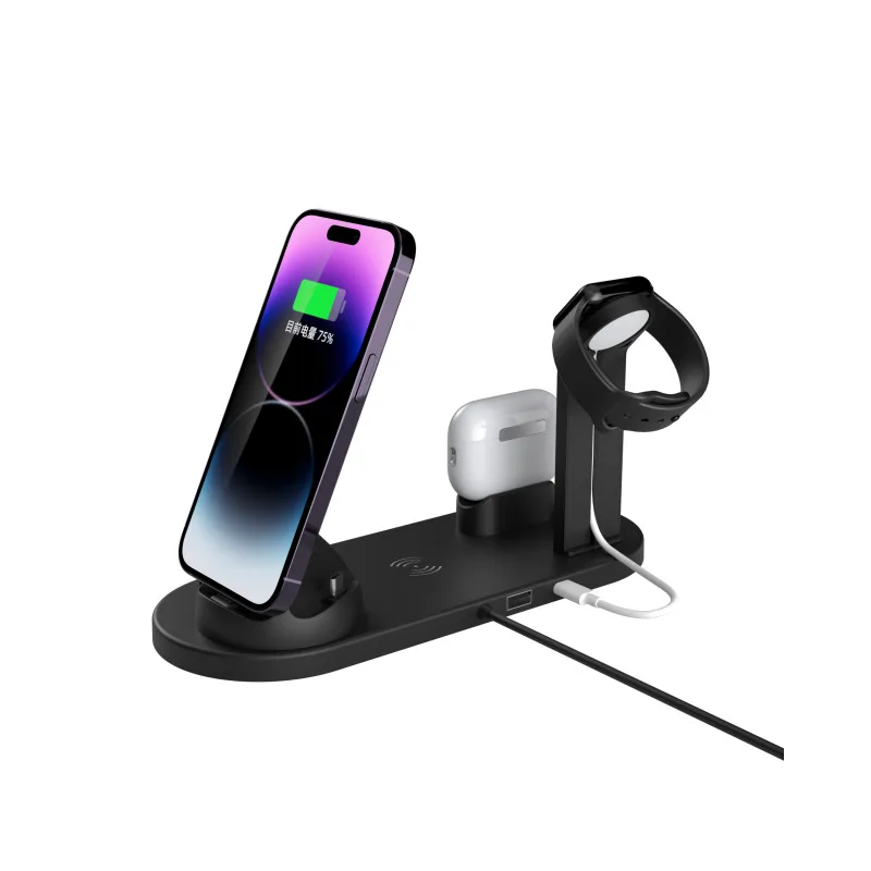 Four-in-One Wireless Phone Charger15WFast Charge Applicable Mobile Phone Watch Headset Charging Base Desktop Bracket