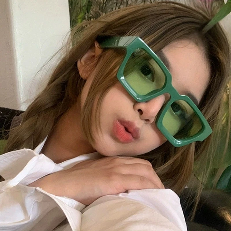 Square sunglasses men and women with th same style custom prescription sunglasses 0~-6.0