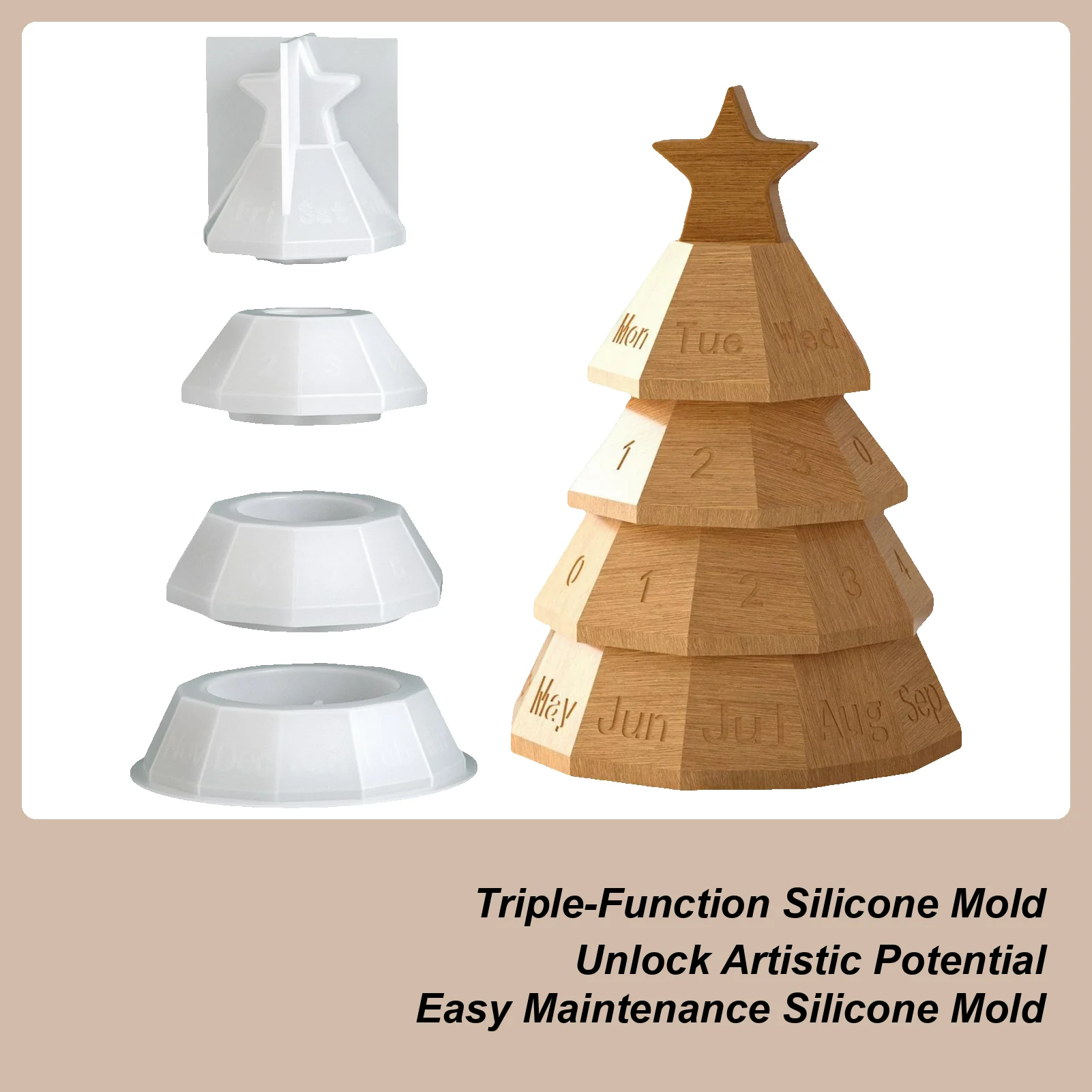 

Silicone Molds For Christmas Beginners Art Project Mould Silicone Mold For Christmas Tree Perpetual Calendar For Concrete