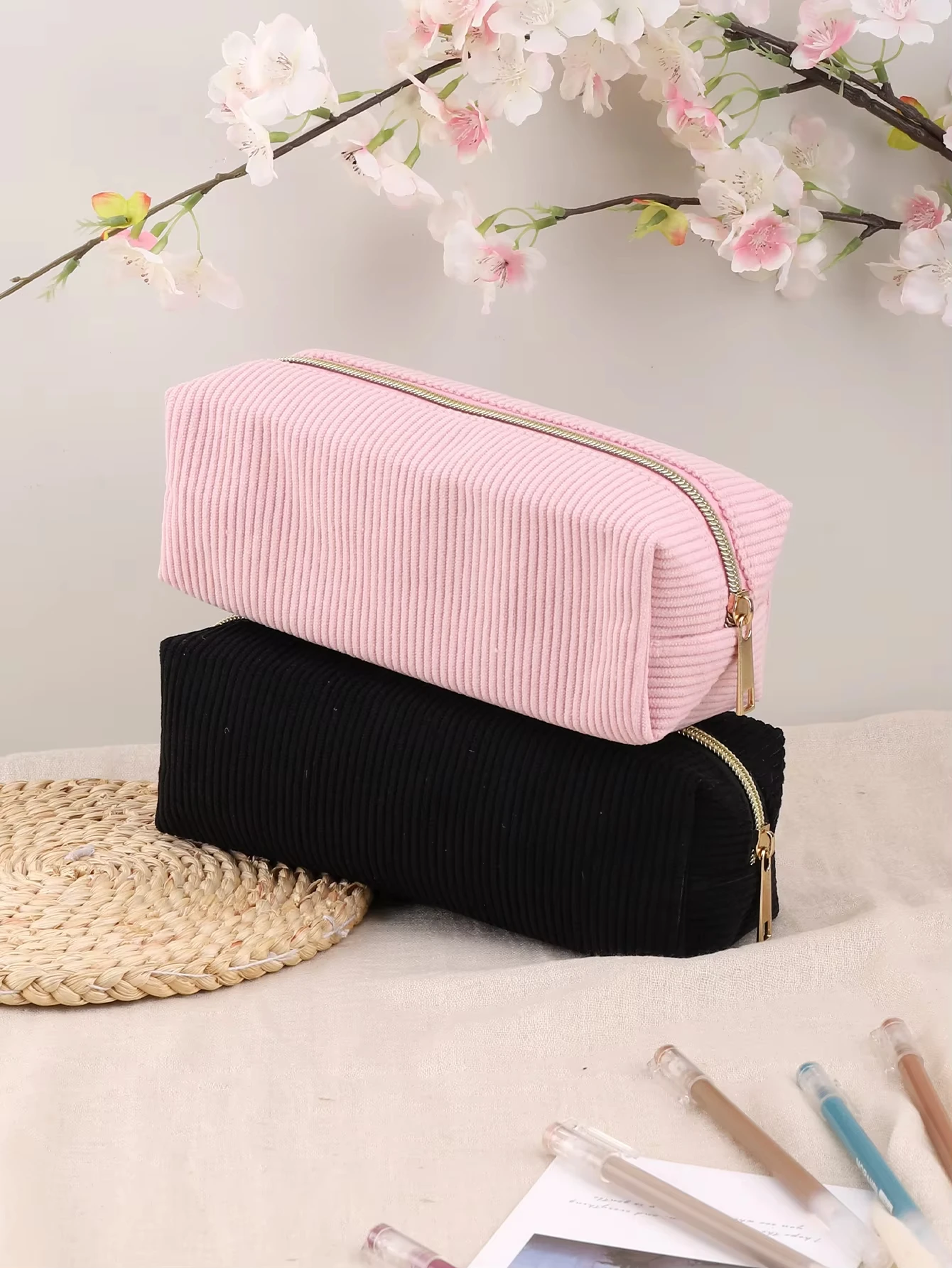 1pc Pencil Case Solid Color Pencil Case school supplies Large Capacity Pencil Case Stationery Bag Pencil Case School Pencil Case