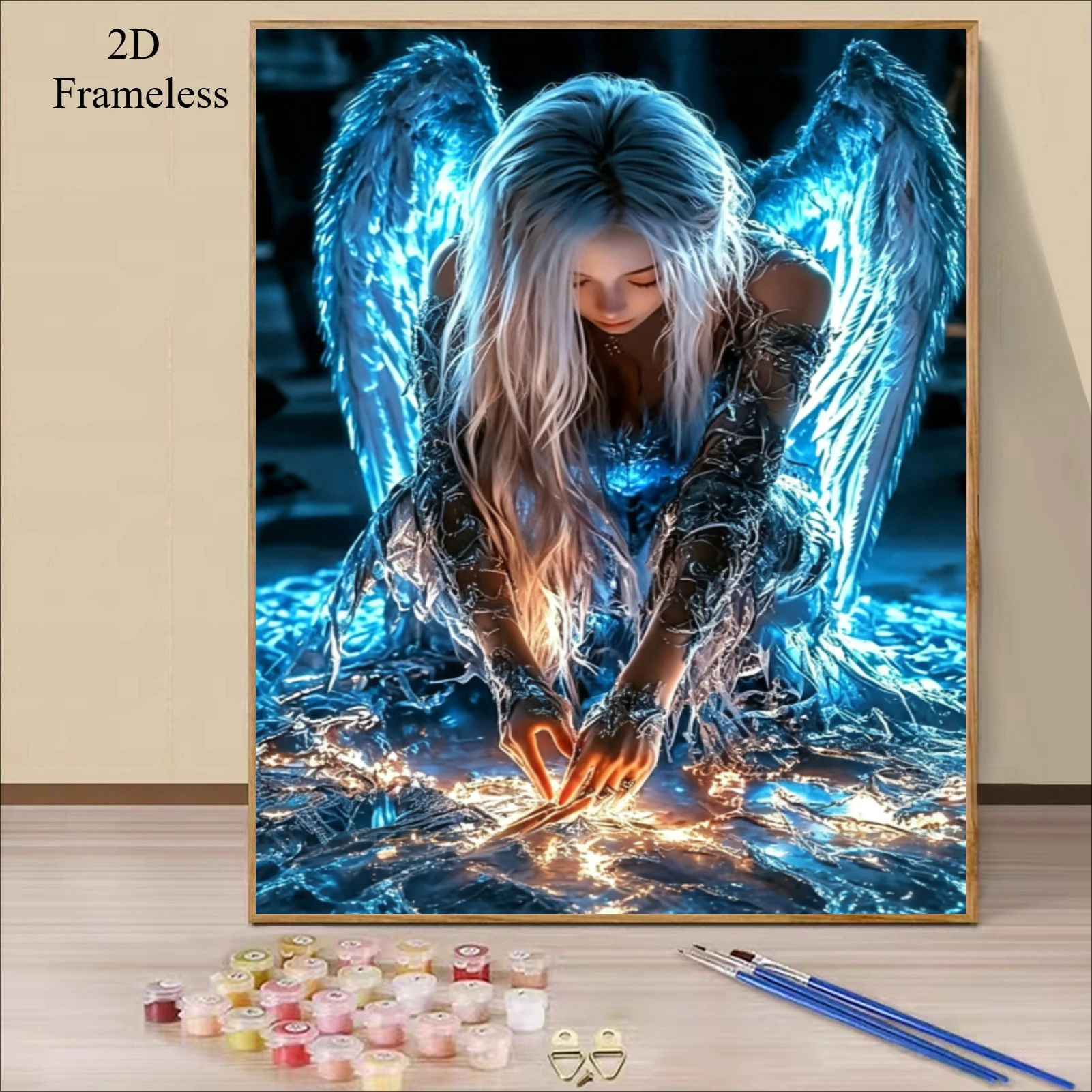 Adults Paint By Number Dreamy Ice-Winged Maiden Drawing on Canvas HandPainted Art DIY Pictures By Numbers Kit Home Decor