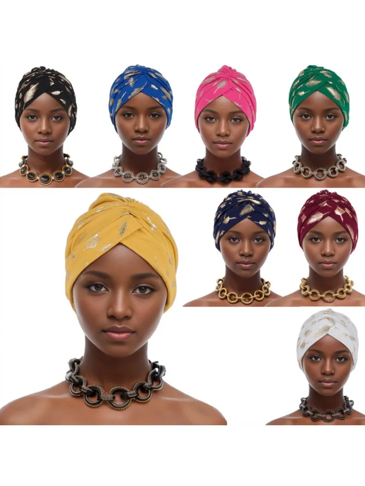 New African Auto Gele Headtie Nigerian Wedding Gele Muslim Turban Cap Arab India Hat Female Head Wraps Turbante Mujer