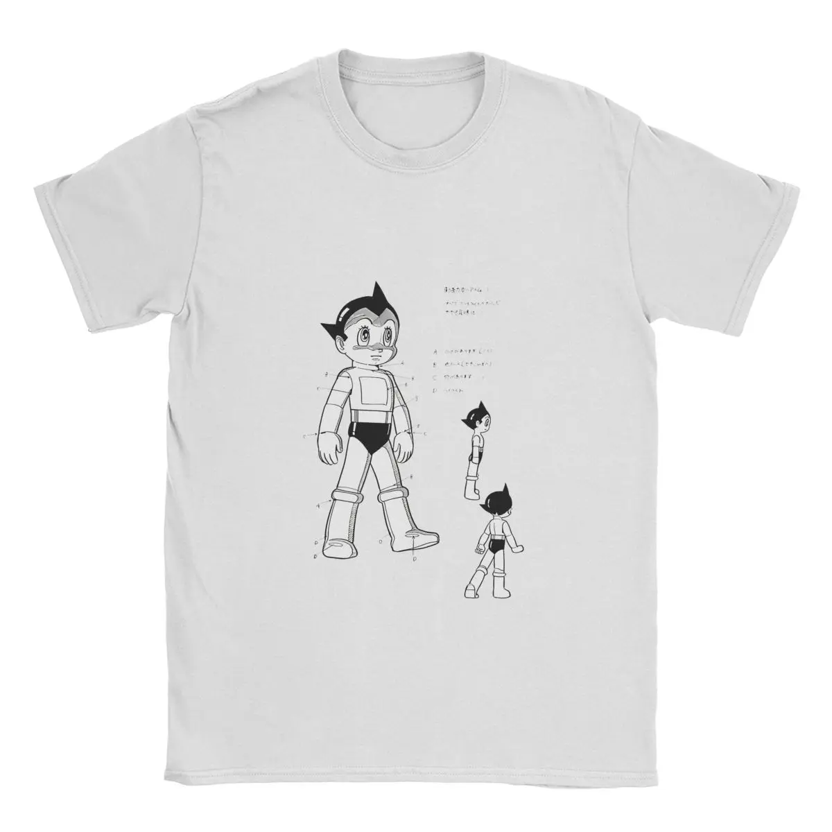 Men T-Shirts Astro Boy Vintage Cotton Tees Short Sleeve Astroboy Manga Anime Otaku T Shirts O Neck Clothes Plus Size