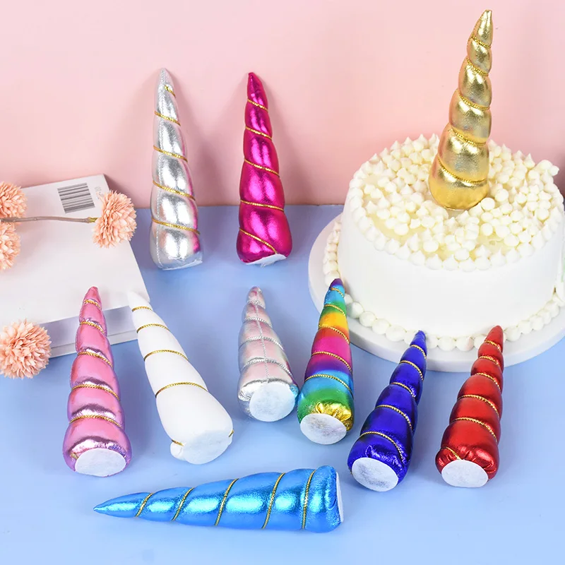 1/3pcs Unicorn Horn Unicorn Hair Accessories Horns For Making Hair Bows Hair Rops DIY Crafts Unicorn Theme Birthday Party Decor