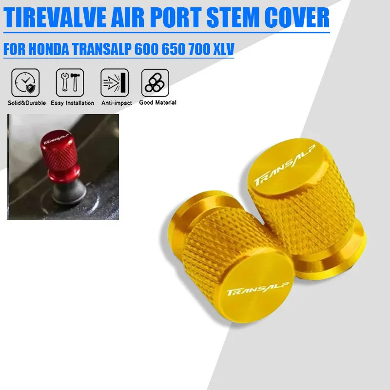 2 Pcs Motorcycle Accessories For HONDA TRANSALP 600 650 700 XLV Transalp Aluminum Alloy Tire Valve Air Port Stem Cover Caps