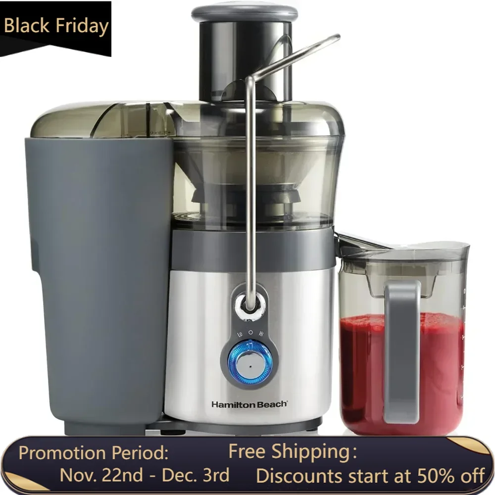 

Centrifugal juicer, Big Mouth 3" Feed Chute, Easy Clean, 2-Speeds, BPA Free Pitcher, Holds 40 oz. - 850W Motor, Silver