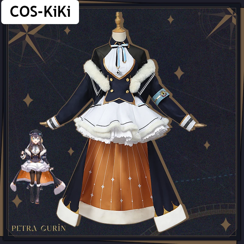 

COS-KiKi Anime Vtuber Nijisanji Petra Gurin Little Penguin New Clothes Cosplay Costume Gorgeous Dress Uniform Halloween Outfit
