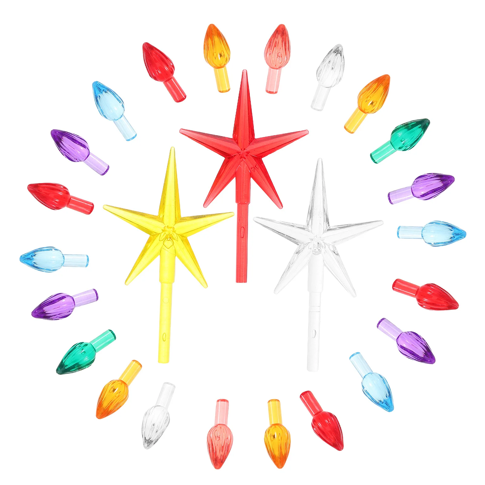 1 مجموعة متعدد الألوان عطلة سلسلة ضوء استبدال المصابيح البلاستيكية فناء في الهواء الطلق جارلاند ديكور مشرق عيد الميلاد #4