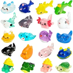 20pcs Ocean Mini Resin Animals Tiny Sea Resin Animals Figurines Miniature Plastic Animal Figures Bulk for Garden Micro Landscape