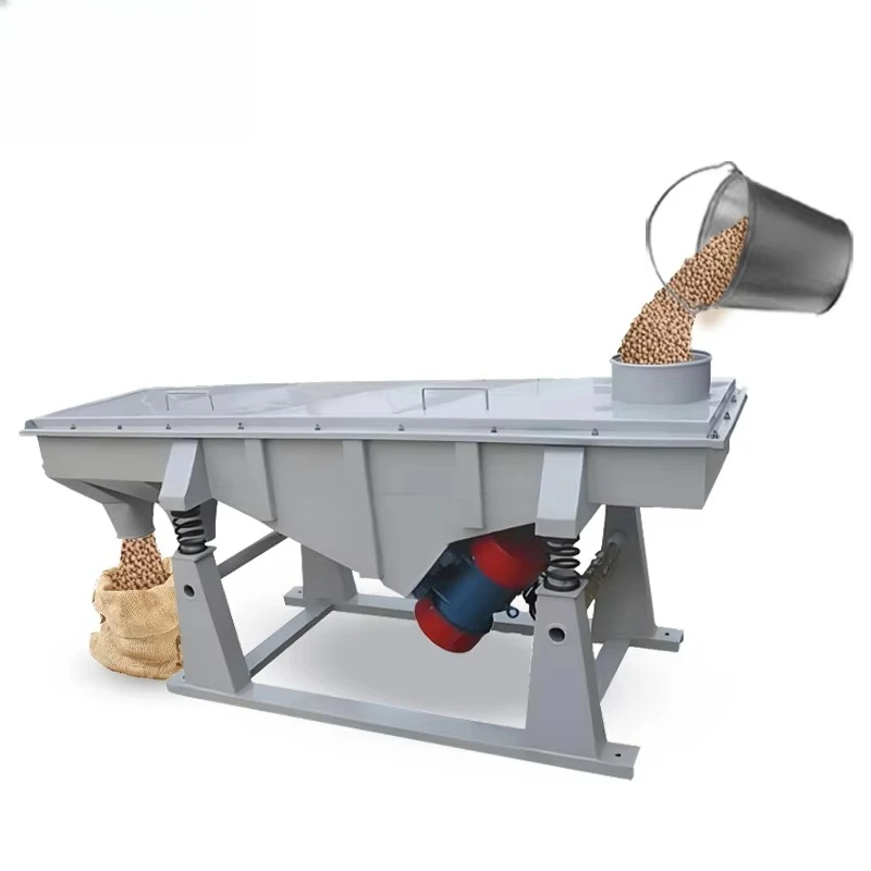 High Capacity Linear Vibrating Sieve Screen Machine Square Carbon Steel Classifier Seed Granule Grade Motor for Food Processing