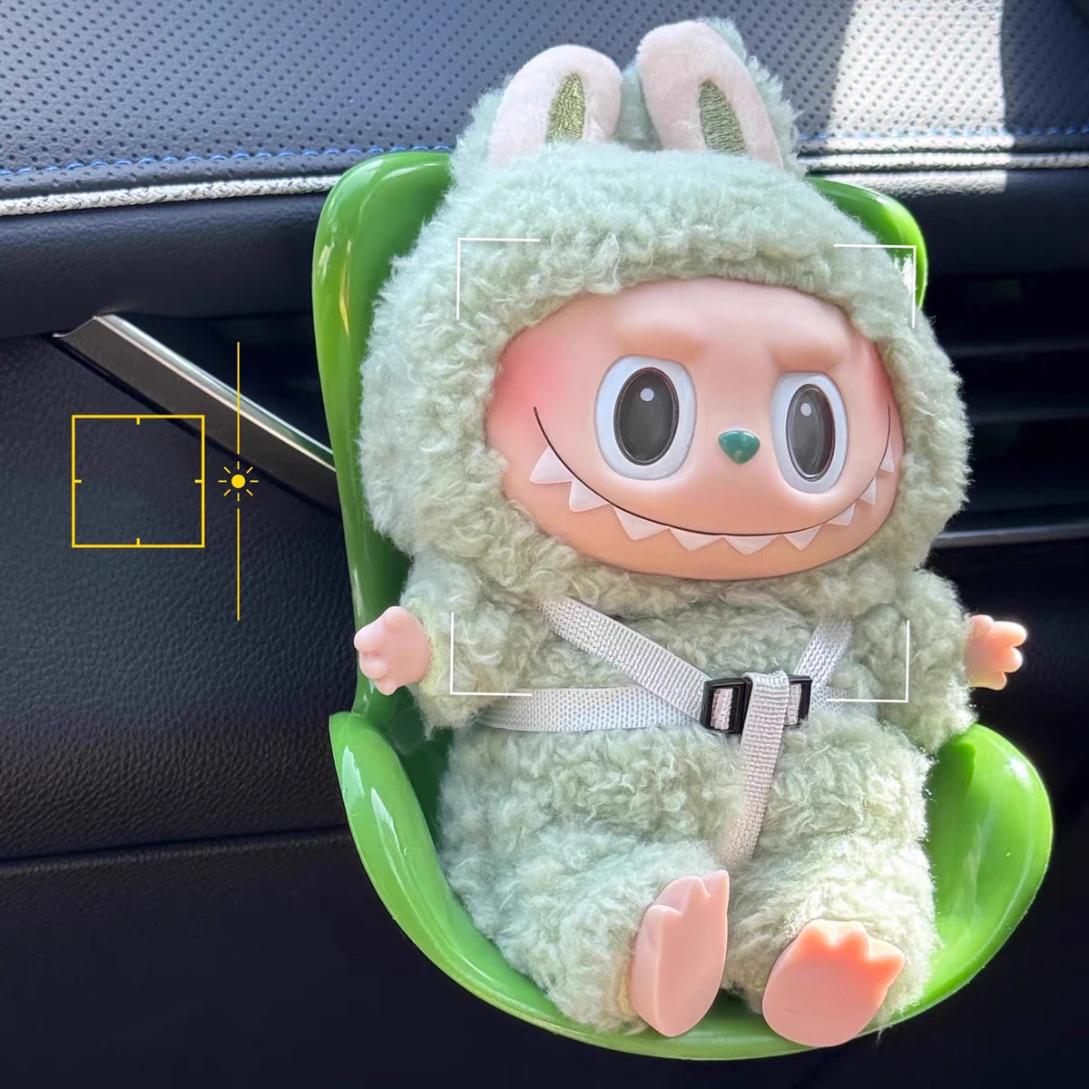 For Labubu For blythe doll Safety Seat Kawaii Ob11 Doll Seat Car Air Aromatreatment Decoration Cute Car Decoration